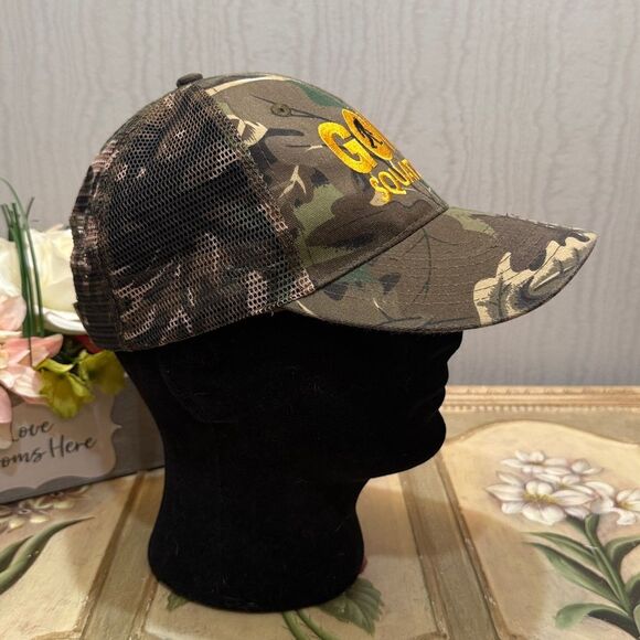 Gone Squatchin Sasquatch Adjustable Camo Cap Hat One Size Unisex - Picture 12 of 15